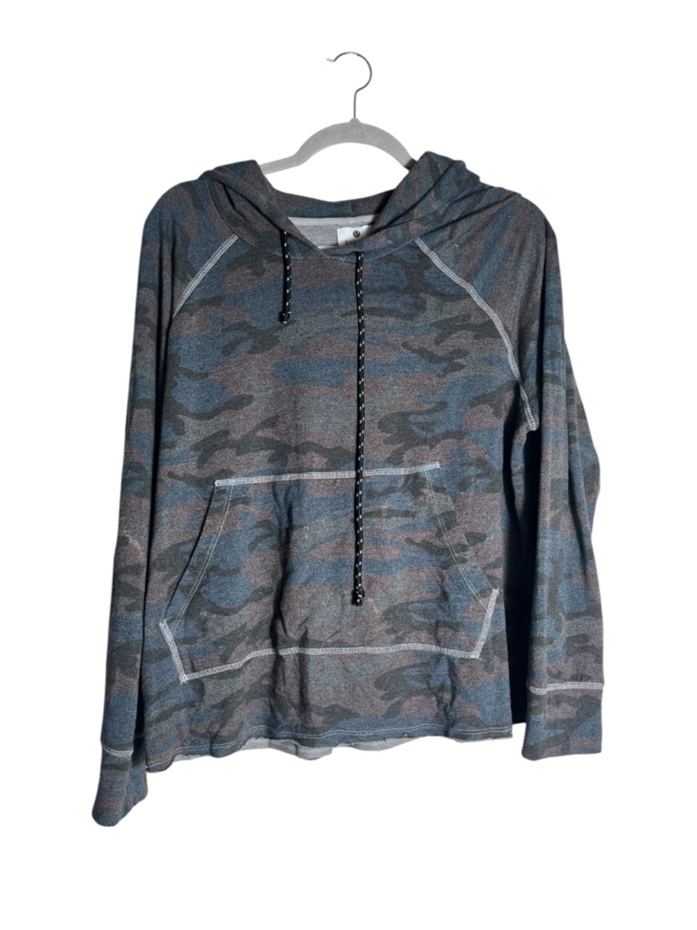Sundry Lightweight Hooded‎ Pullover in Taupe